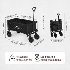 Naturehike Transportwagen 100 L faltbar robust Transport Campingausrüstung schwarz hier im Naturehike-Shop günstig online bestel