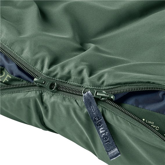 Deuter Orbit EL 0 Grad Kunstfaser Schlafsack RV links ivy-ink hier im Deuter-Shop günstig online bestellen