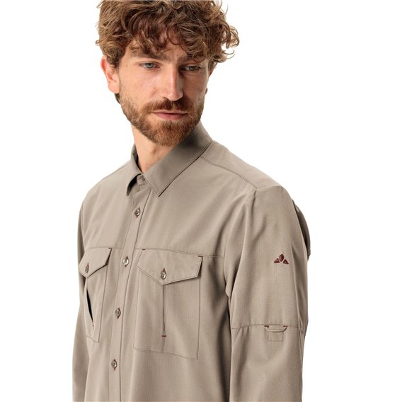 Vaude Rosemoor II LS Shirt Herren Langarmshirt Hemd linen uni hier im Vaude-Shop günstig online bestellen