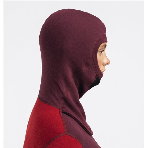 Aclima WarmWool Hoodsweater Zip Damen Merino Unterwäsche fig-red dahlia hier im Aclima-Shop günstig online bestellen