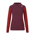 Aclima WarmWool Hoodsweater Zip Damen Merino Unterwäsche fig-red dahlia