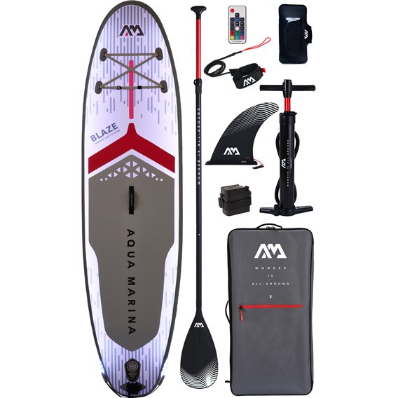 Aqua Marina Blaze iSUP 10'4" aufblasbares Stand Up Paddle Board mit Beleuchtungssystem