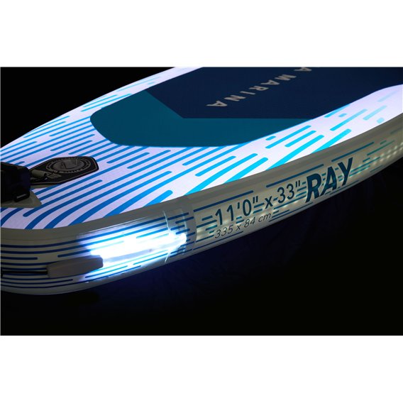 Aqua Marina Ray&nbsp;iSUP 11'0" aufblasbares Stand Up Paddle Board mit Beleuchtungssystem