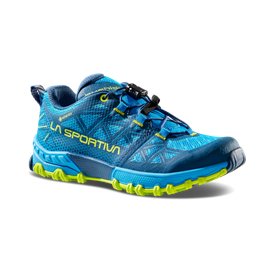 La Sportiva Bushido II JR GTX Kinder Trailrunningschuhe storm blue-lime punch hier im La Sportiva-Shop günstig online bestellen
