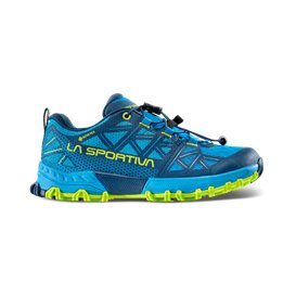 La Sportiva Bushido II JR GTX Kinder Trailrunningschuhe storm blue-lime punch hier im La Sportiva-Shop günstig online bestellen