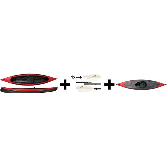 Nortik Scubi 1 XL Jubelpaket mit 2 Paddeln und Verdeck