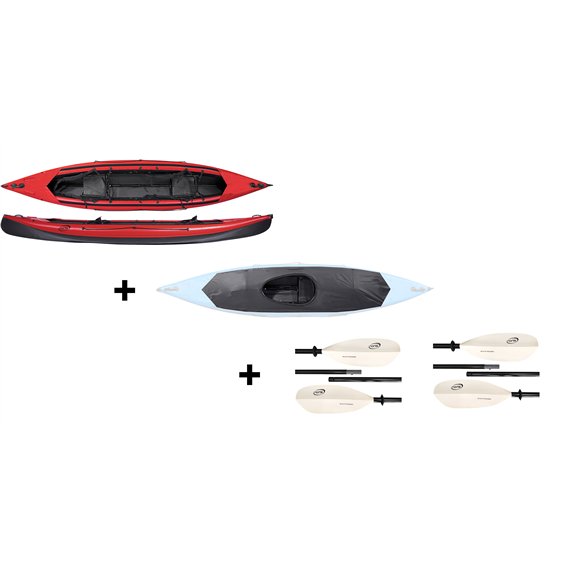 Nortik Scubi 2 XL Jubelpaket mit 2 Paddeln und Verdeck