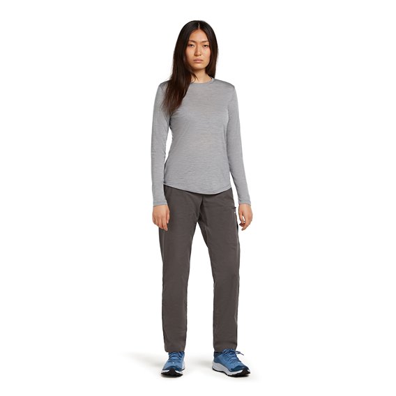 Icebreaker Merino Sphere III Longsleeve Tee Langarmshirt Damen metro heather hier im Icebreaker-Shop günstig online bestellen