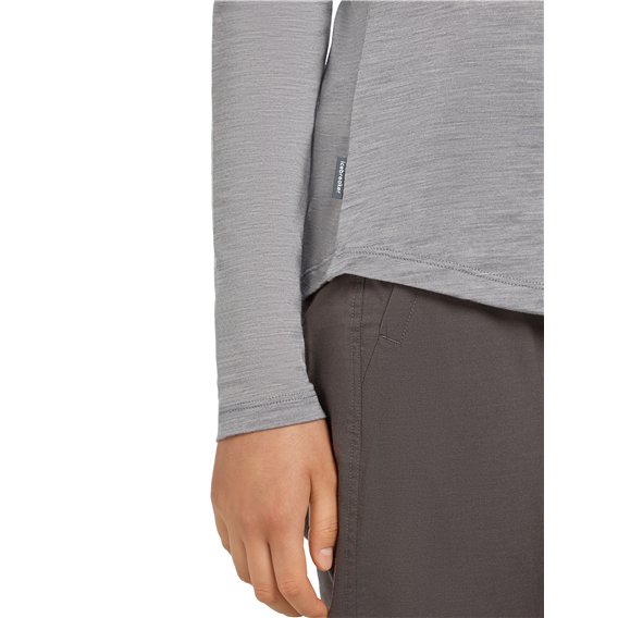 Icebreaker Merino Sphere III Longsleeve Tee Langarmshirt Damen metro heather hier im Icebreaker-Shop günstig online bestellen