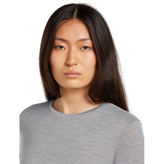 Icebreaker Merino Sphere III Longsleeve Tee Langarmshirt Damen metro heather hier im Icebreaker-Shop günstig online bestellen