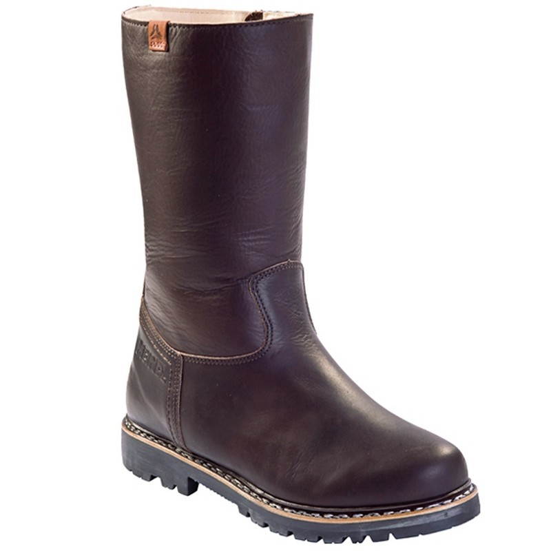 Meindl Schladming Identity Herren Lederstiefel mit Lammfell dunkelbraun ...