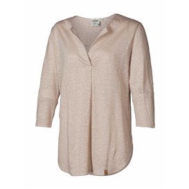 Ivanhoe GY Ilse Damen Bluse mit 3/4 Ärmeln naturmelange hier im Ivanhoe-Shop günstig online bestellen