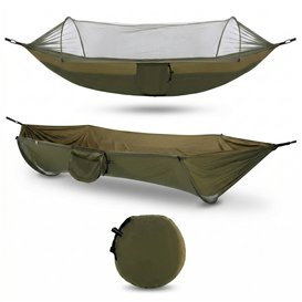ARTS-Nature Hängematte mit Pop-Up Moskito Netz army green