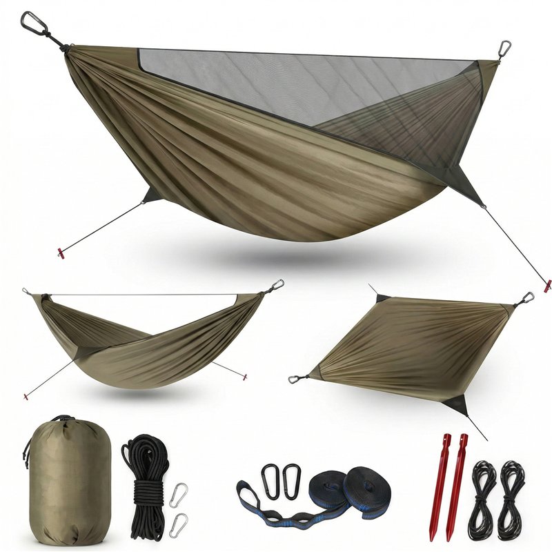 ARTS-Nature Hängematte mit Moskito Netz für Camping & Bushcraft