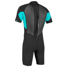 ONeill Youth Reactor-2 2mm Back Zip S/S Spring Kinder Neoprenanzug schwarz-aqua hier im ONeill-Shop günstig online bestellen
