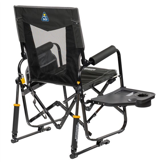 GCI Stowaway Rocker mit Seitentisch Faltstuhl Campingstuhl dark charcoal hier im GCI Outdoor-Shop günstig online bestellen