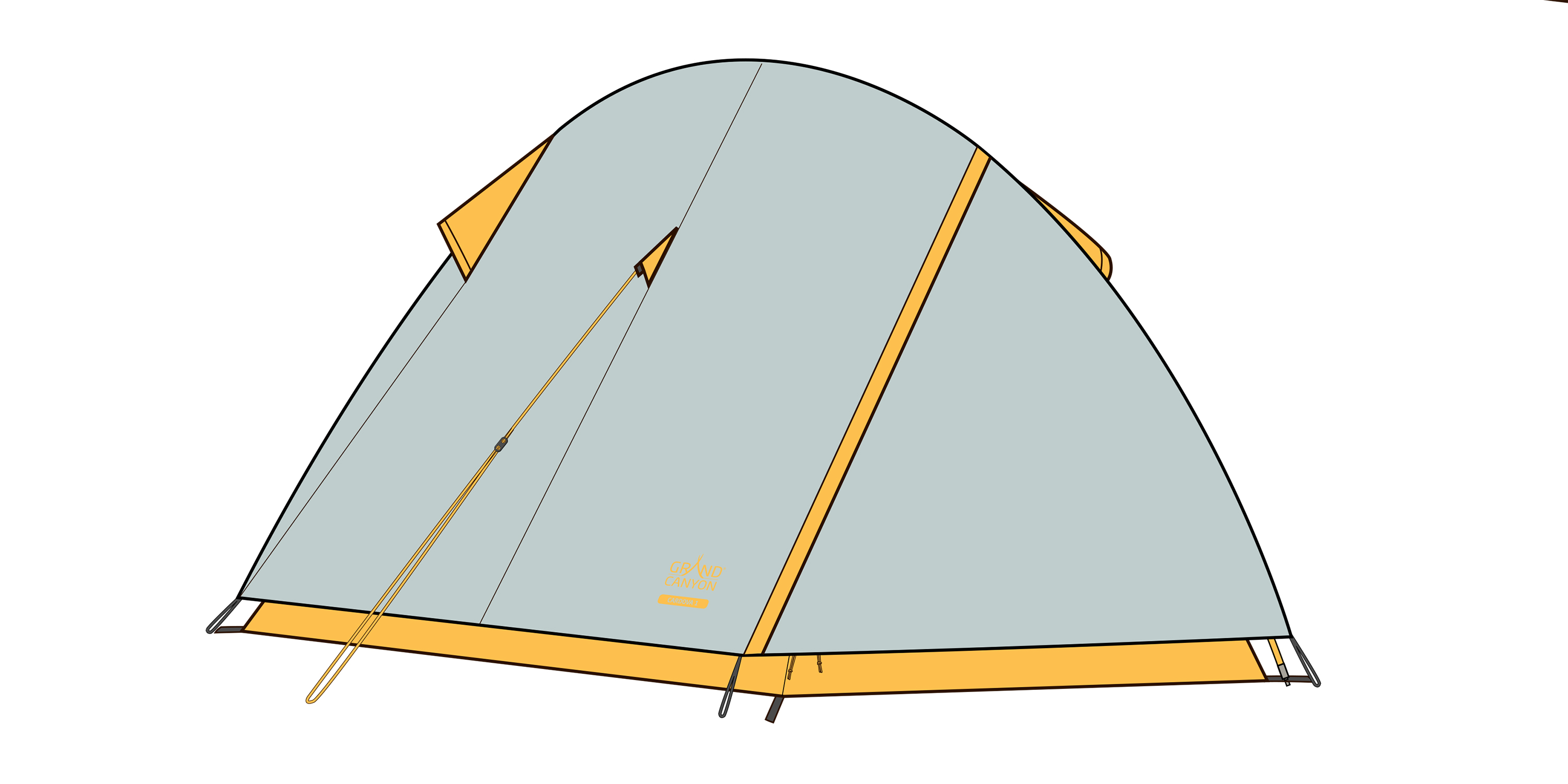 Grand Canyon Cardova 1 Tent Pro 1 Person Trekkingzelt misty blue