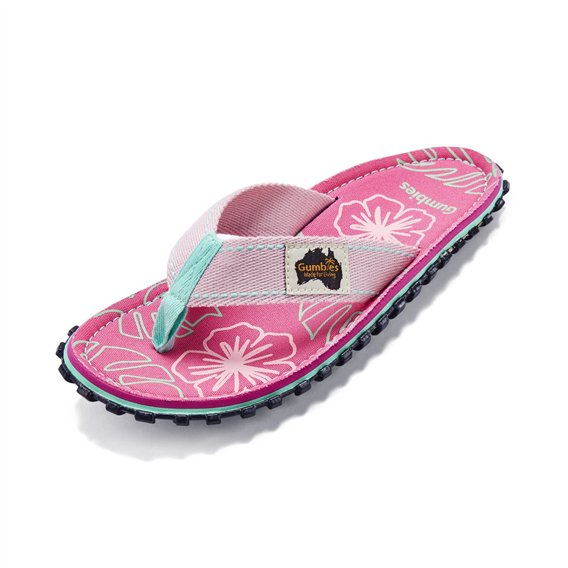 Gumbies Original Zehentrenner Badelatschen blush hibiscus hier im Gumbies-Shop günstig online bestellen