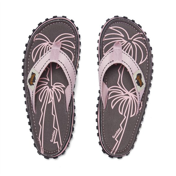 Gumbies Original Zehentrenner Badelatschen palm leaf pink hier im Gumbies-Shop günstig online bestellen