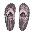 Gumbies Original Zehentrenner Badelatschen palm leaf pink