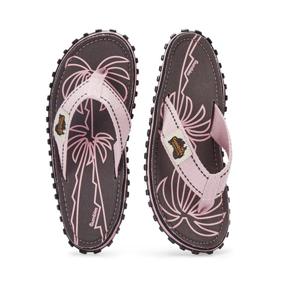 Gumbies Original Zehentrenner Badelatschen palm leaf pink hier im Gumbies-Shop günstig online bestellen