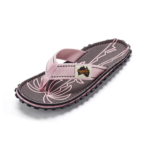 Gumbies Original Zehentrenner Badelatschen palm leaf pink hier im Gumbies-Shop günstig online bestellen
