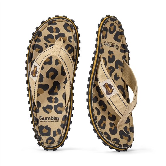 Gumbies Original Zehentrenner Badelatschen leopard hier im Gumbies-Shop günstig online bestellen