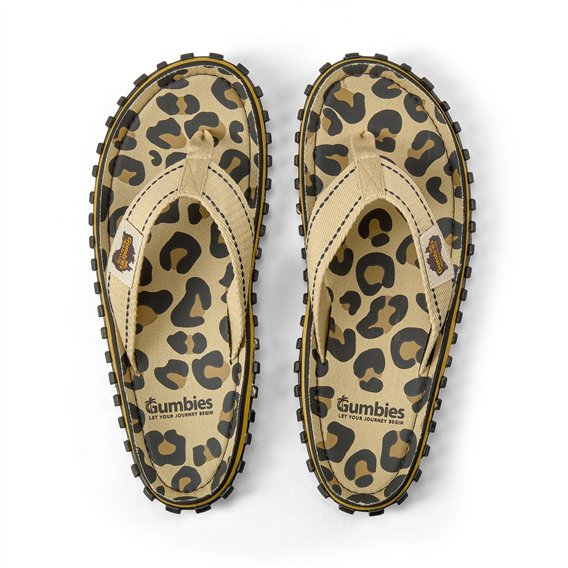 Gumbies Original Zehentrenner Badelatschen leopard hier im Gumbies-Shop günstig online bestellen
