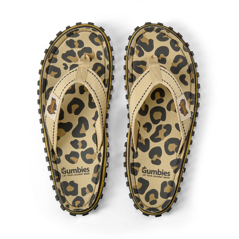 Gumbies Original Zehentrenner Badelatschen leopard hier im Gumbies-Shop günstig online bestellen