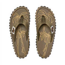 Gumbies Original Zehentrenner Badelatschen palm leaf khaki