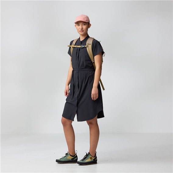 Fjällräven Abisko Fjäll Dress Damen Blusenkleid Outdoor Kleid navy hier im Fjällräven-Shop günstig online bestellen