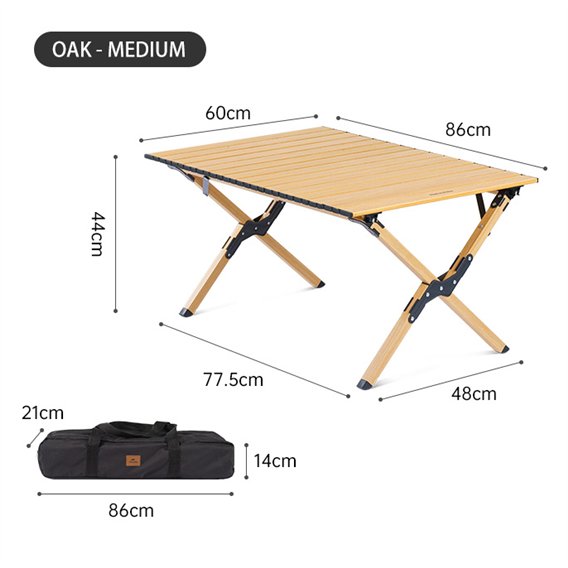 Naturehike Star Jane L01 Campingtisch kompakt Holzoptik stabil M