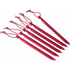 MSR Groundhog Tent Stakes Zeltheringe Set rot