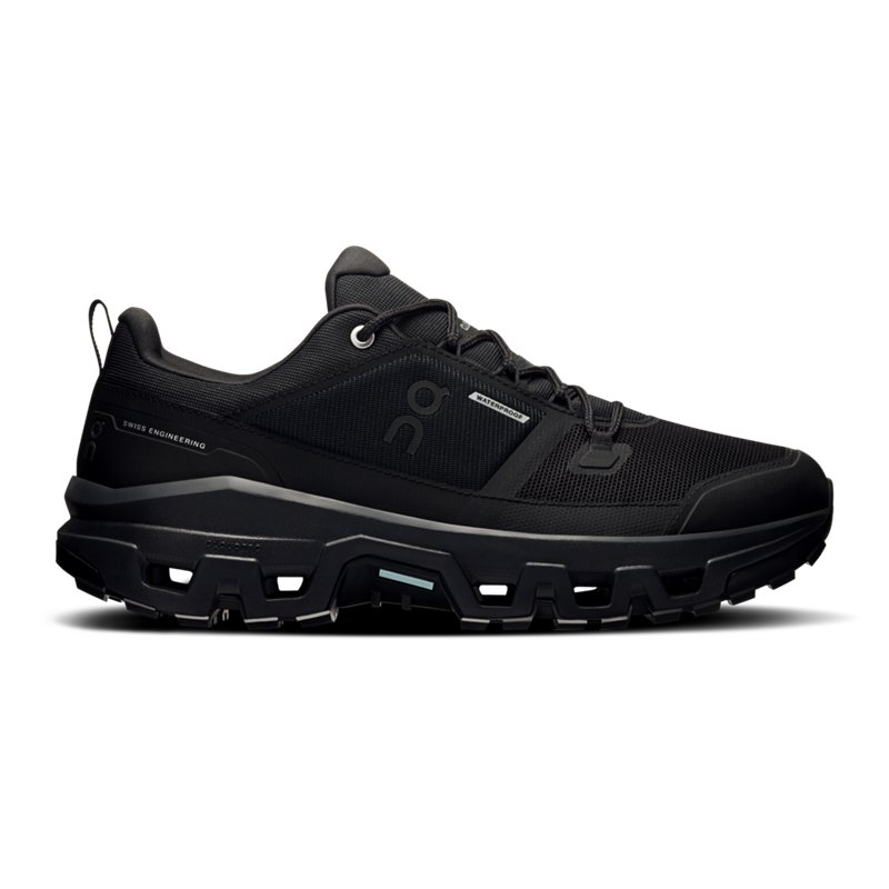 On Cloudrock Low WP Herren Wanderschuhe black-black