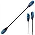 ExtaSea Tour Vario Fiberglas Doppelpaddel | 220-240cm | 2-teilig | schwarz-blau