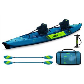 Jobe Tasman 440 Drop-Stitch Kajak Set 2 Personen Luftboot mit Paddeln und Pumpe