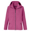 Mufflon Nele Damen Merino Wolljacke mit Kapuze candy