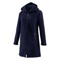 Mufflon Jana Damen Merino Mantel mit Kapuze marine
