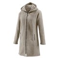 Mufflon Jana Damen Merino Mantel mit Kapuze stone