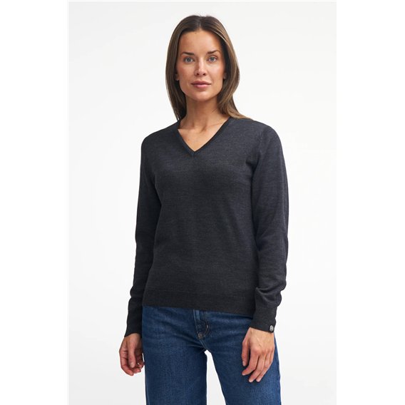 Ivanhoe PD V-neck Damen Pullover Langarmshirt graphite marl hier im Ivanhoe-Shop günstig online bestellen