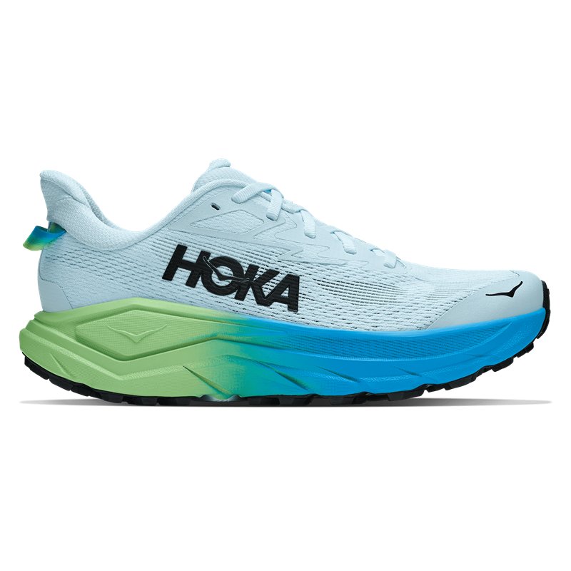Hoka Challenger 8 Damen Trail Runnung Schuhe glimmering blue-tart apple hier im HOKA-Shop günstig online bestellen