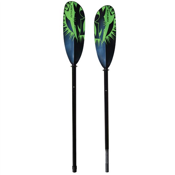 ExtaSea Tour Vario Fiberglas Doppelpaddel | 220-240cm | 2-teilig | schwarz-grün