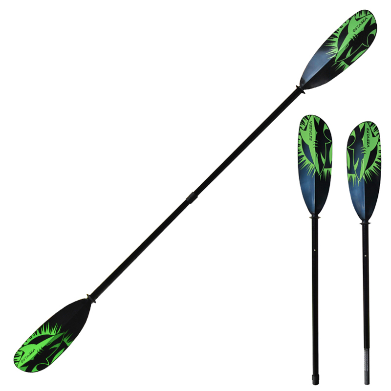 ExtaSea Tour Vario Fiberglas Doppelpaddel | 220-240cm | 2-teilig | schwarz-grün ExtaSea Tour Vario Fiberglas Doppelpaddel | 220-240cm | 2-teilig | schwarz-grün