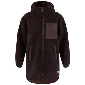 Fjällräven Vardag Pile Fleece Long Damen Kapuzenjacke Lang black oak hier im Fjällräven-Shop günstig online bestellen
