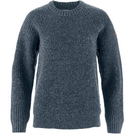 Fjällräven Övik Waffle Knit Damen Wollpullover navy hier im Fjällräven-Shop günstig online bestellen