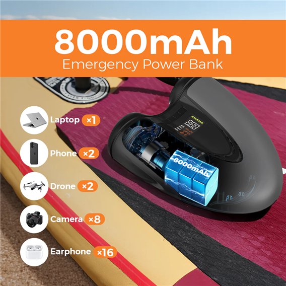 Flextail EVO SUP Pump pro Elektropumpe inkl. Powerbank