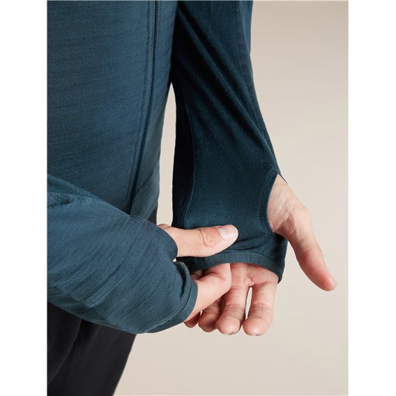 Icebreaker Merino 300 Descender Longsleeve Zip Fleecejacke Herren abyss