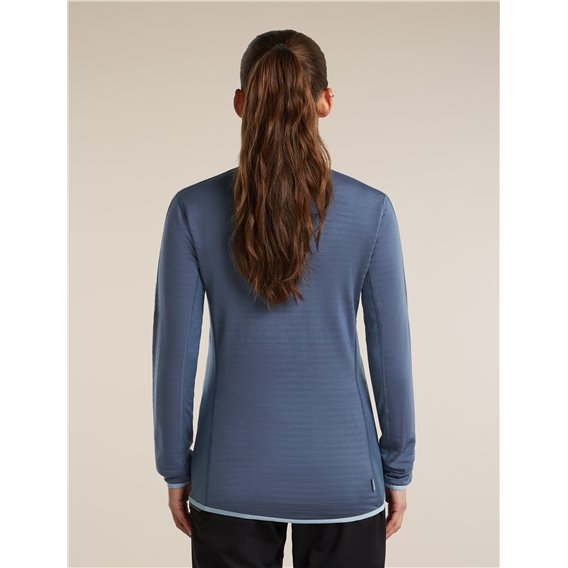 Icebreaker Merino 300 Descender Longsleeve Zip Fleecejacke Damen grey plum
