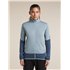 Icebreaker Merino 300 Descender Longsleeve Zip Fleecejacke Damen grey plum