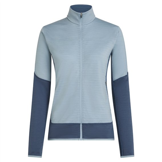 Icebreaker Merino 300 Descender Longsleeve Zip Fleecejacke Damen grey plum